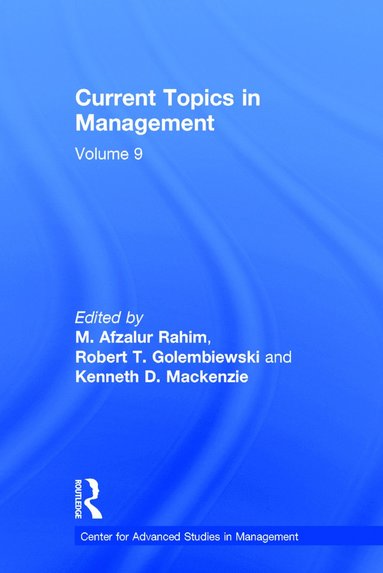 bokomslag Current Topics in Management