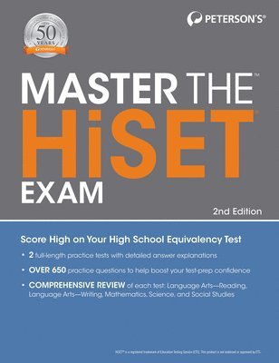 Peterson's - Master the HiSET Exam, 2nd edition, Häftad
