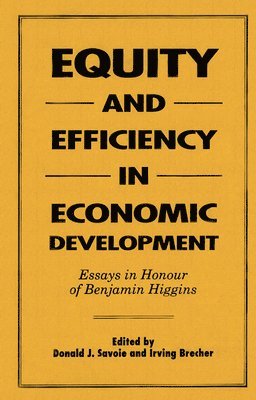 bokomslag Equity and Efficiency in Economic Development