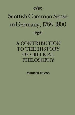 bokomslag Scottish Common Sense in Germany, 1768-1800