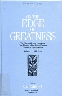 bokomslag On the Edge of Greatness, Volume I: Volume 4