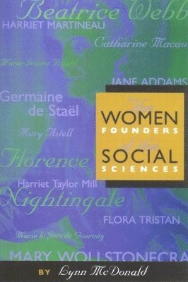 bokomslag Women Founders of the Social Sciences