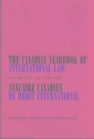 bokomslag The Canadian Yearbook of International Law, Vol. 22, 1984