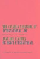 bokomslag Canadian Yearbook of International Law, Vol. 27, 1989