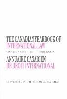 bokomslag The Canadian Yearbook of International Law, Vol. 39, 2001