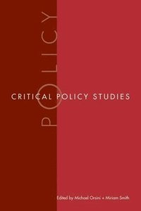 bokomslag Critical Policy Studies