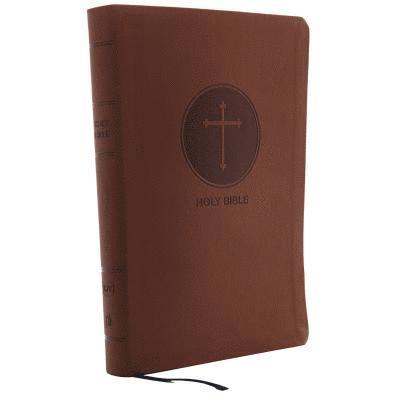 Thomas Nelson, Thomas Nelson - KJV Holy Bible: Giant Print with 53,000 Cross References, Brown Leathersoft, Red Letter, Comfort Print: King James Version, Inbunden