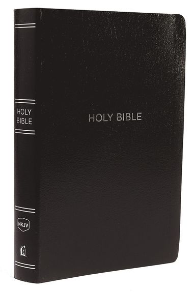 bokomslag NKJV Holy Bible, Giant Print Center-Column Reference Bible, Black Leather-look, 72,000+ Cross References, Red Letter, Comfort Print: New King James Version