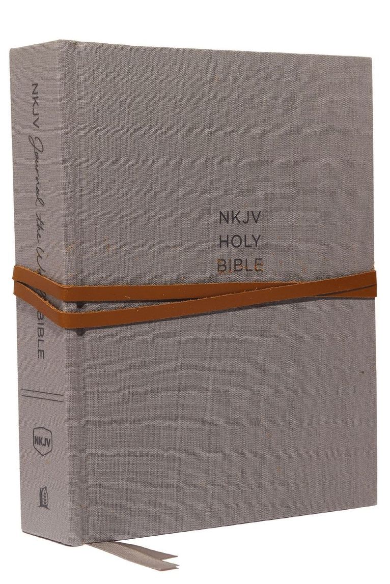 NKJV, Journal the Word Bible, Cloth over Board, Gray, Red Letter, Comfort Print 1