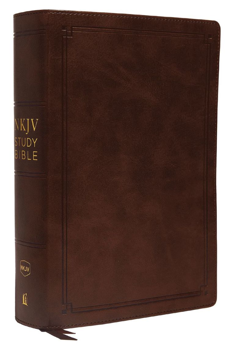 Thomas Nelson, Thomas Nelson - NKJV Study Bible, Leathersoft, Brown, Comfort Print, Inbunden