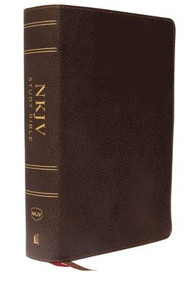 NKJV Study Bible, Premium Calfskin Leather, Brown, Full-Color, Comfort Print 1