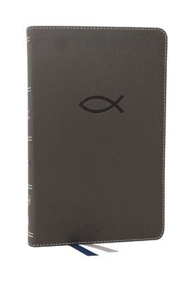 NKJV, Thinline Bible Youth Edition, Leathersoft, Gray, Red Letter, Comfort Print 1