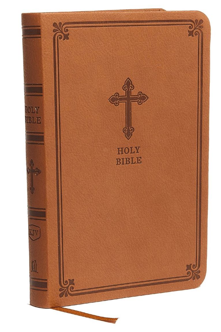Thomas Nelson, Thomas Nelson - KJV Holy Bible: Value Compact Thinline, Brown Leathersoft, Red Letter, Comfort Print: King James Version, Inbunden