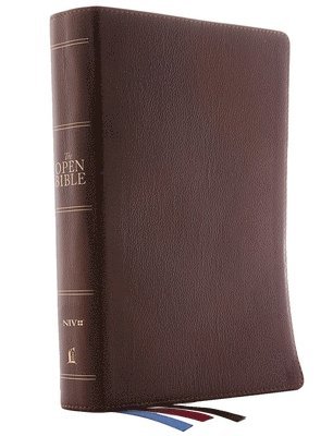 The Niv, Open Bible, Genuine Leather, Brown, Red Letter Edition, Comfort Print 1
