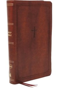 bokomslag NKJV, End-of-Verse Reference Bible, Personal Size Large Print, Leathersoft, Brown, Red Letter, Comfort Print