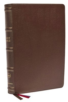 bokomslag NKJV, Large Print Verse-by-Verse Reference Bible, Maclaren Series, Genuine Leather, Brown, Thumb Indexed, Comfort Print