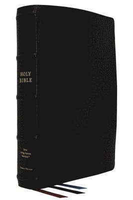 NKJV, Large Print Verse-by-Verse Reference Bible, Maclaren Series, Premium Goatskin Leather, Black, Comfort Print