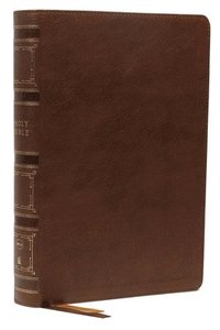 bokomslag NKJV, Single-Column Wide-Margin Reference Bible, Leathersoft, Brown, Red Letter, Comfort Print