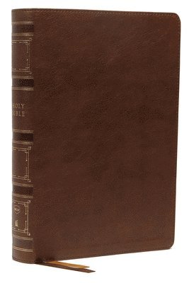 bokomslag NKJV, Single-Column Wide-Margin Reference Bible, Leathersoft, Brown, Red Letter, Comfort Print