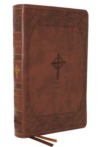 bokomslag NABRE, New American Bible, Revised Edition, Catholic Bible, Large Print Edition, Leathersoft, Brown, Thumb Indexed, Comfort Print