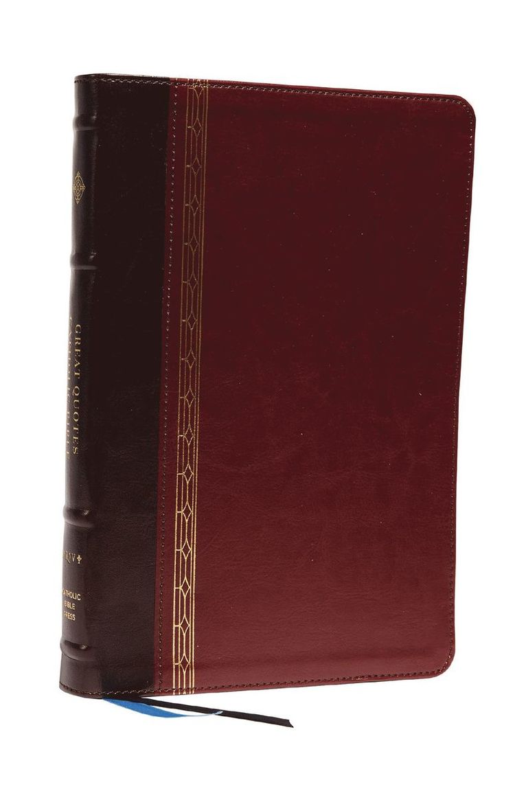 Catholic Bible Press - NRSVCE, Great Quotes Catholic Bible, Leathersoft, Burgundy, Comfort Print, Inbunden