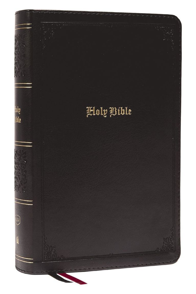 Thomas Nelson, Thomas Nelson - KJV Holy Bible: Large Print Single-Column with 43,000 End-of-Verse Cross References, Black Leathersoft, Personal Size, Red Letter, Comfort Print: King James Version, Inbunden