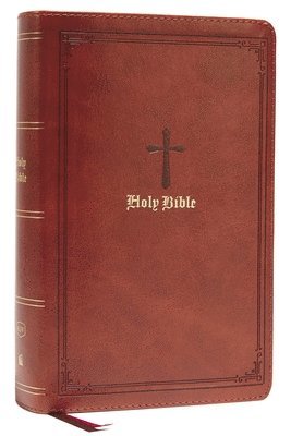 KJV Holy Bible: Large Print Single-Column with 43,000 End-of-Verse Cross References, Brown Leathersoft, Personal Size, Red Letter, Comfort Print: King James Version 1