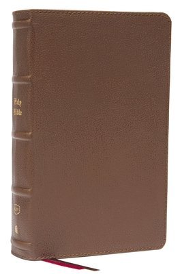 KJV Holy Bible: Large Print Single-Column with 43,000 End-of-Verse Cross References, Brown Genuine Leather, Personal Size, Red Letter, Comfort Print: King James Version 1
