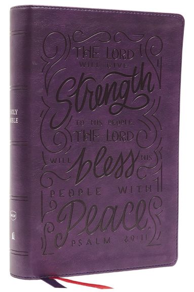 bokomslag NKJV, Giant Print Center-Column Reference Bible, Verse Art Cover Collection, Leathersoft, Purple, Red Letter, Comfort Print