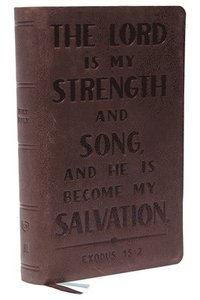 bokomslag KJV Holy Bible: Personal Size with Cross References, Brown Genuine Leather, Red Letter, Comfort Print: King James Version (Verse Art Cover Collection)