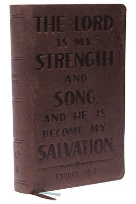 bokomslag KJV Holy Bible: Personal Size with Cross References, Brown Genuine Leather, Red Letter, Comfort Print: King James Version (Verse Art Cover Collection)