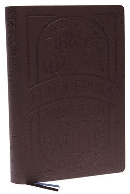 KJV Holy Bible: Large Print with 53,000 Cross References, Brown Genuine Leather, Red Letter, Comfort Print (Thumb Indexed): King James Version (Verse Art Cover Collection) 1