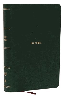 NKJV, End-of-Verse Reference Bible, Personal Size Large Print, Leathersoft, Green, Red Letter, Thumb Indexed, Comfort Print 1