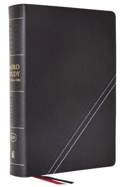KJV, Word Study Reference Bible, Bonded Leather, Black, Red Letter, Thumb Indexed, Comfort Print 1