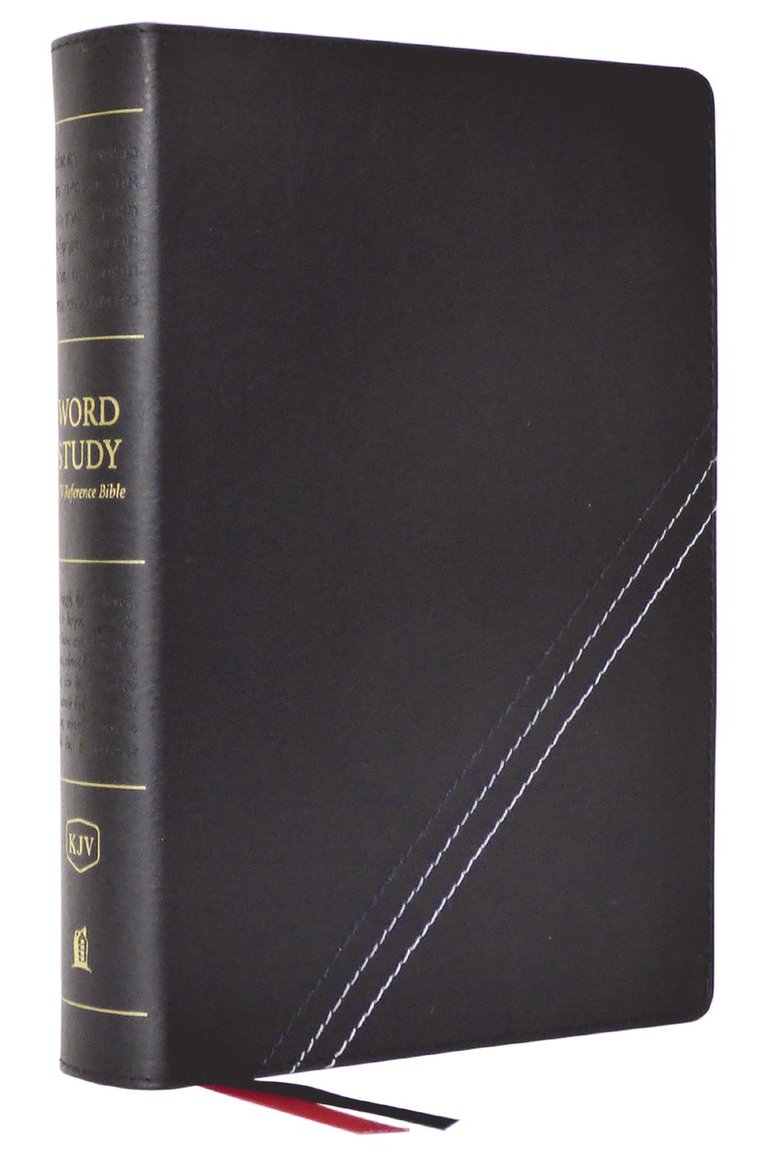 KJV, Word Study Reference Bible, Bonded Leather, Black, Red Letter, Thumb Indexed, Comfort Print 1