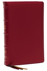 bokomslag KJV Holy Bible: Large Print Single-Column with 43,000 End-of-Verse Cross References, Red Goatskin Leather, Premier Collection, Personal Size, Thumb Indexed: King James Version