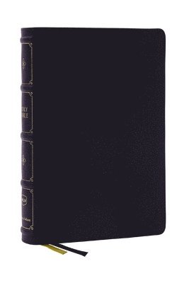 NKJV, Large Print Thinline Reference Bible, Blue Letter, Maclaren Series, Leathersoft, Black, Comfort Print 1