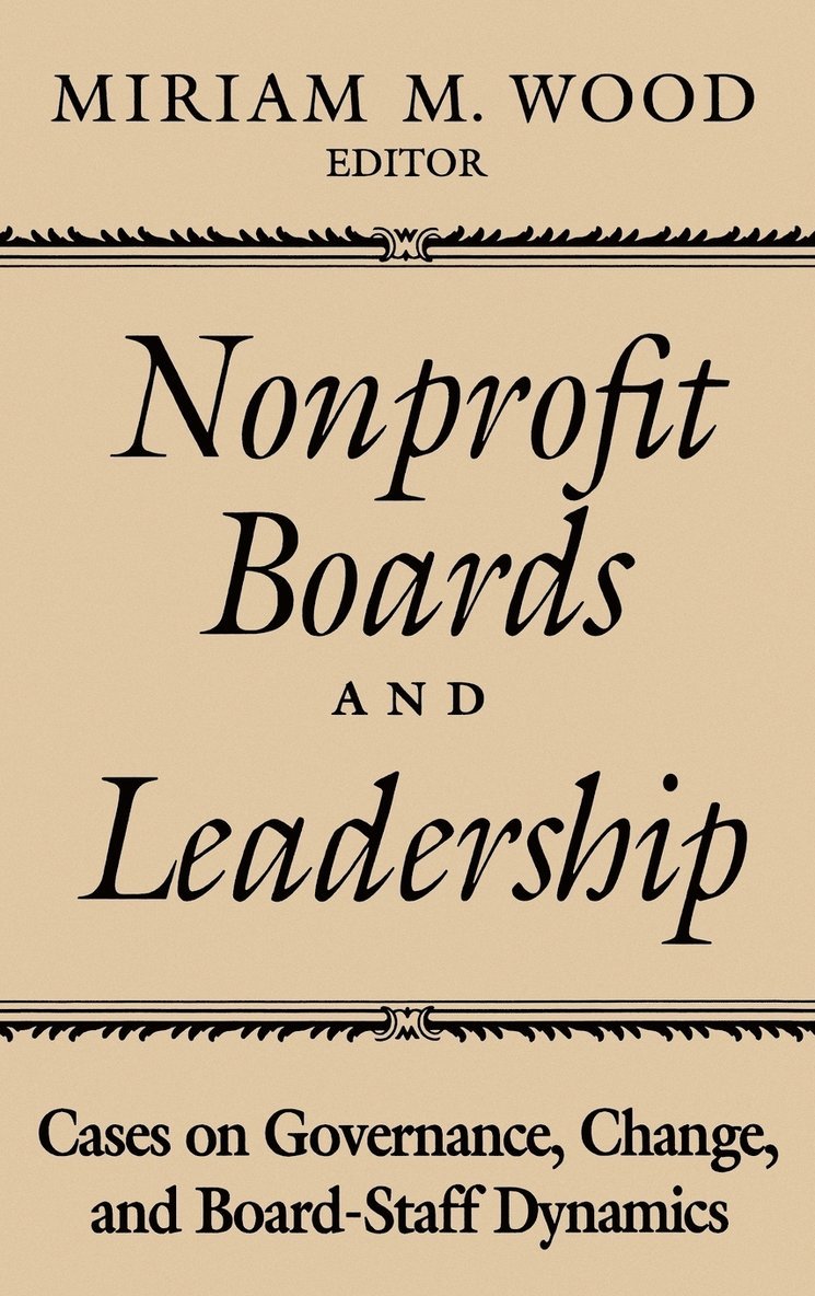 Nonprofit Boards and Leadership 1