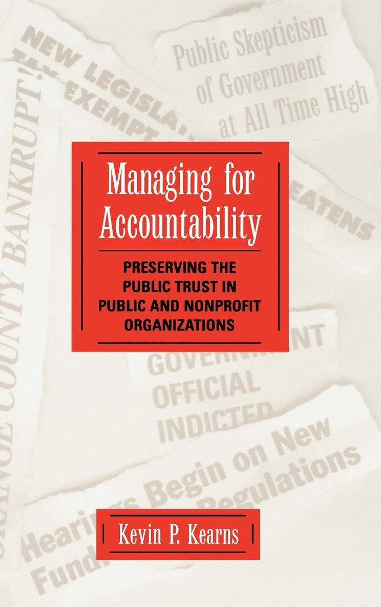Kevin P. Kearns, Kearns, Kevin P Kearns - Managing for Accountability, Inbunden