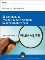 bokomslag Serious Performance Consulting According to Rummler