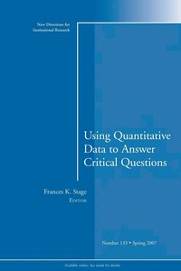 bokomslag Using Quantitative Data to Answer Critical Questions