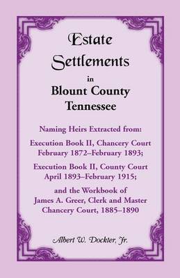 Estate Settlements of Blount County, Tennessee
