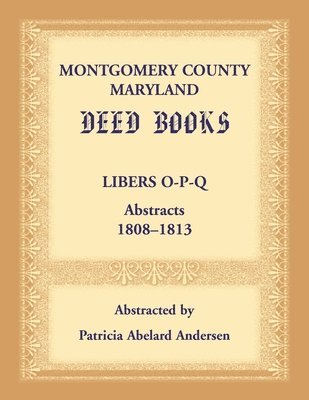 Montgomery County, Maryland Deed Books 1