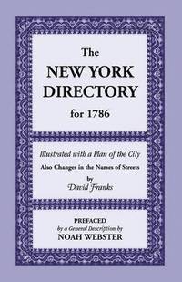 bokomslag New York Directory for 1786