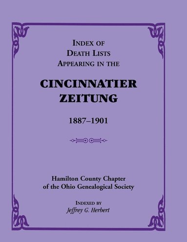 bokomslag Index of Death Lists Appearing in the Cincinnatier Zeitung, 1887-1901