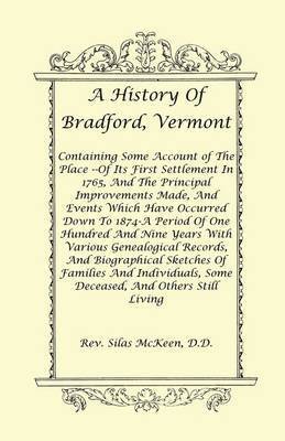 bokomslag History of Bradford, Vermont