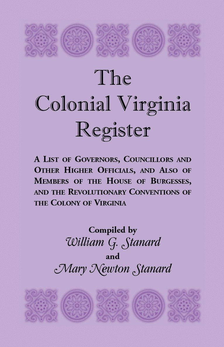 The Colonial Virginia Register 1