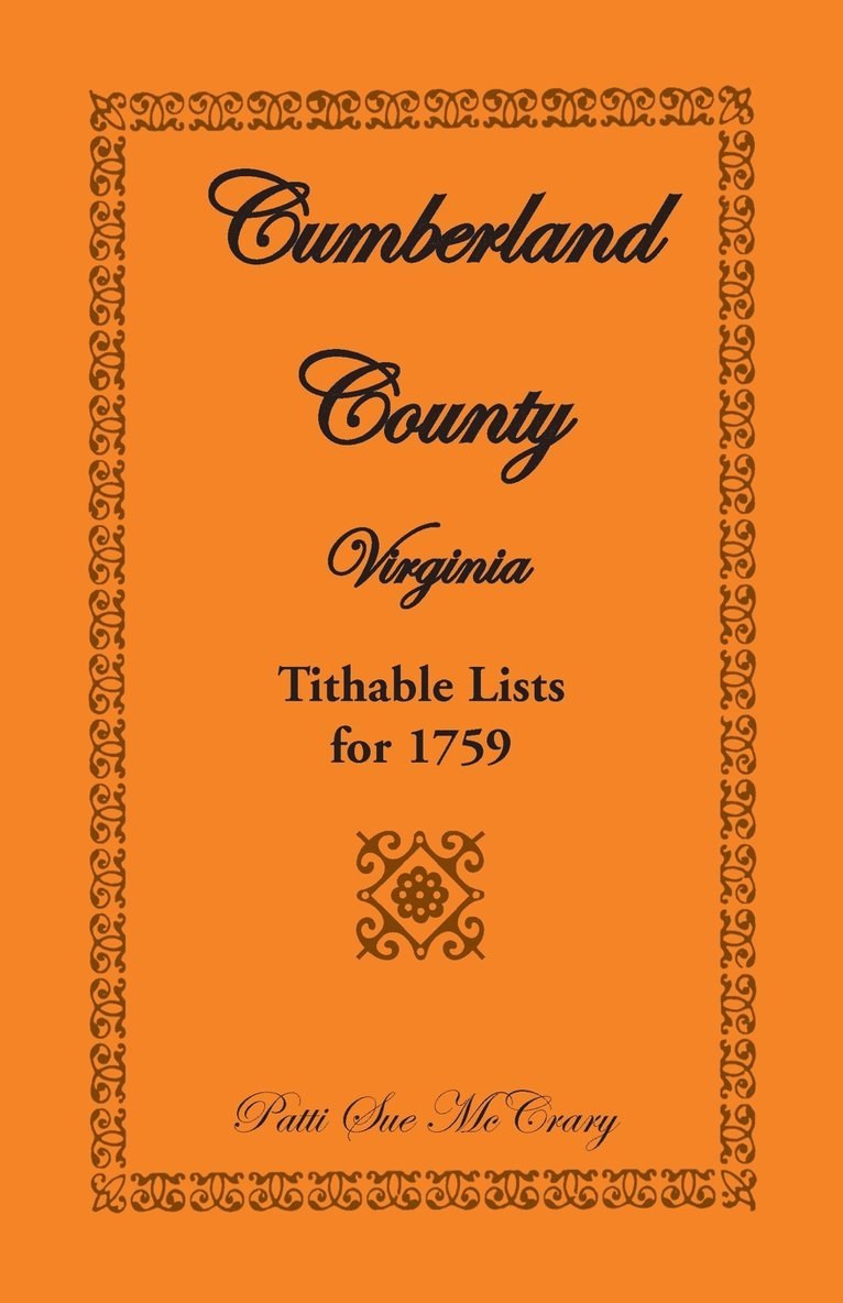 Cumberland County, Virginia Tithable Lists for 1759 1