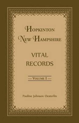 bokomslag Hopkinton, New Hampshire, Vital Records, Volume 1