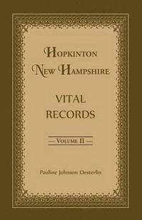 bokomslag Hopkinton, New Hampshire, Vital Records, Volume 2